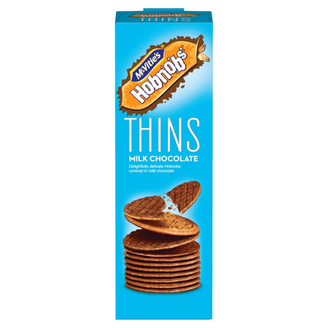MCVITIES HOBNOBS THINS MILK CHOCO 170G